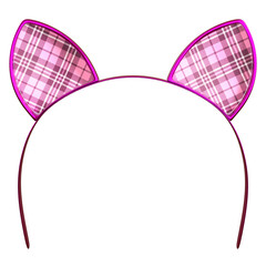 Cat Ear Headband isolated 3d rendered illustration