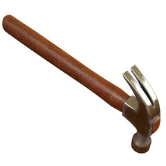 Claw Hammer isolated 3d rendered illustration