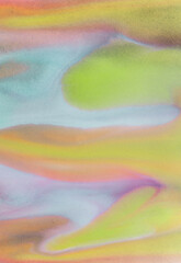 Closeup of the painting. Colorful abstract painting background. Highly-textured oil paint.