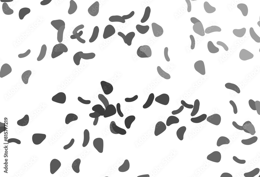 Poster light silver, gray vector pattern with chaotic shapes.