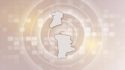 Macau Animated Map on Minimal Background, Multi Purpose Background with Ripples and Boxes with Macau 3D Map, Useful for Politics, Elections, Travel, News and Sports Events
