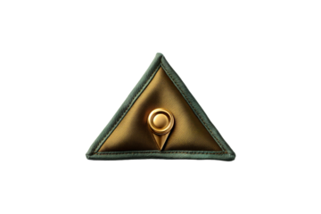 Cloth Badge isolated on transparent background.