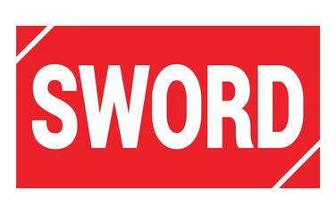 SWORD text written on red stamp sign.