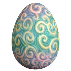 Easter Egg Realistic isolated 3d rendered illustration