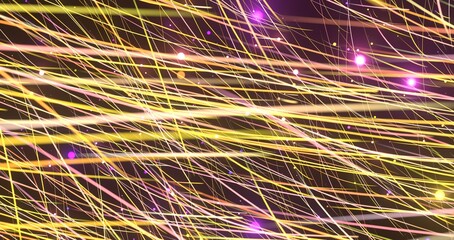 A dynamic swirl of vibrant lights