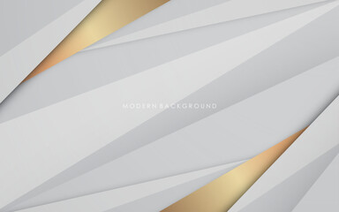 Abstract white and gold luxury background