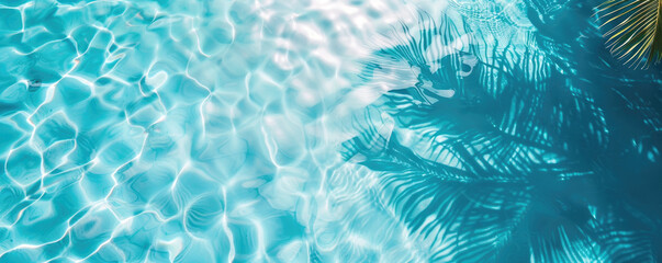 Palm Leaf Shadows and Water Ripples, An Abstract Background of Light and Shade