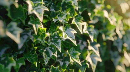 Ivy with green leaves and white edges