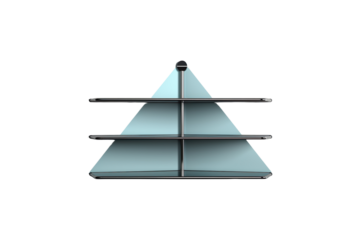 Corner Wire Shelf isolated on transparent background.