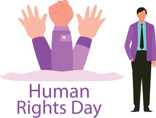 People are protesting for human rights.