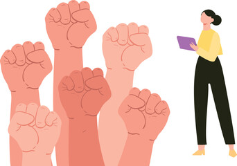 People are protesting.