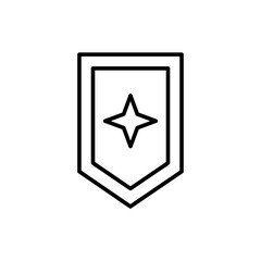 Star badge outline icons, minimalist vector illustration ,simple transparent graphic element .Isolated on white background