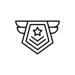 Star badge outline icons, minimalist vector illustration ,simple transparent graphic element .Isolated on white background