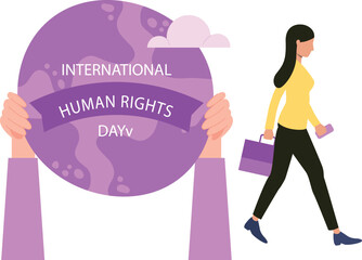 The girl is going to work for human rights.