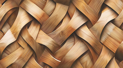 background of waved wood - Seamless tile. Endless and repeat print.
