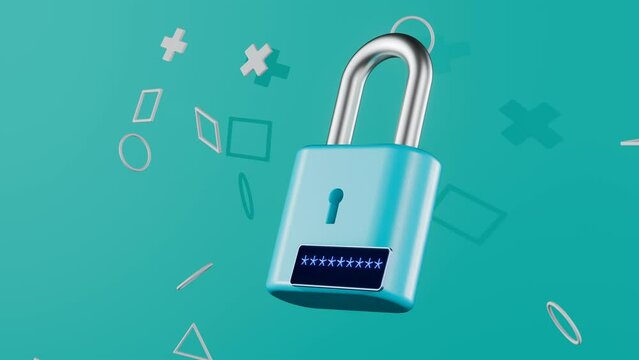 Entering the password. Data protection. A lock that locks. Storing passwords. Abstract padlock closes and protects an account on a social network. Data protection concept. VPN concept. Data encryption