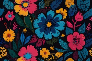 Fototapeta premium seamless floral pattern