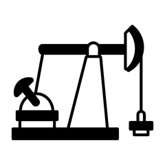 Drills wells Vector Icon Design, crude oil and natural  Liquid Gas Symbol, Petroleum  and gasoline Sign, power and energy market stock illustration, Drilling rig Concept