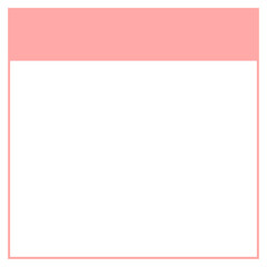ピンクのシンプルなタブ付き四角いフレーム