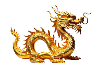 Fototapeta premium Perfect Element for Chinese New Year Celebrations: Golden Dragon