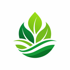 Natural logo ecological environment icon vector art illustration