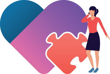 The girl is talking on the phone.