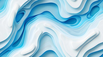 Abstract White and Blue Background - copy space - Seamless tile. Endless and repeat print.