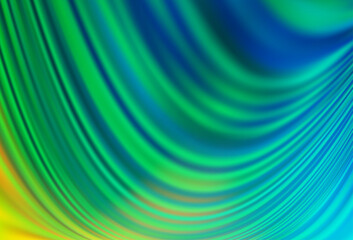 Light Blue, Yellow vector pattern with bubble shapes.