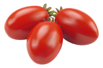 Roma tomato isolated on transparent background