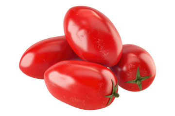 Roma tomato isolated on transparent background