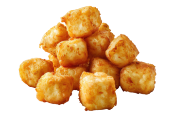 Tater tots isolated on transparent background
