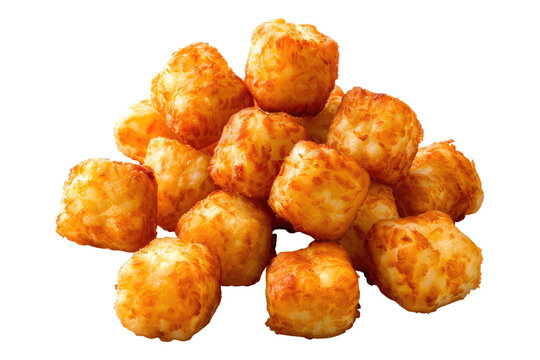 Tater tots isolated on transparent background