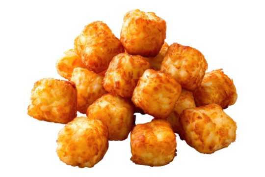 Tater tots isolated on transparent background
