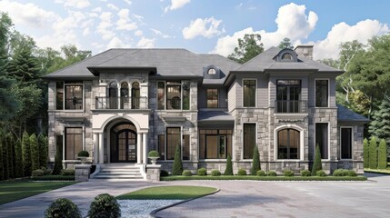 portrait 3d rendering home designs Luxury