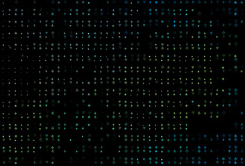 Dark Blue, Yellow vector template with poker symbols.