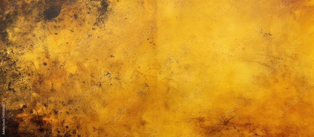 Poster grunge texture copy space image with a dark yellow background