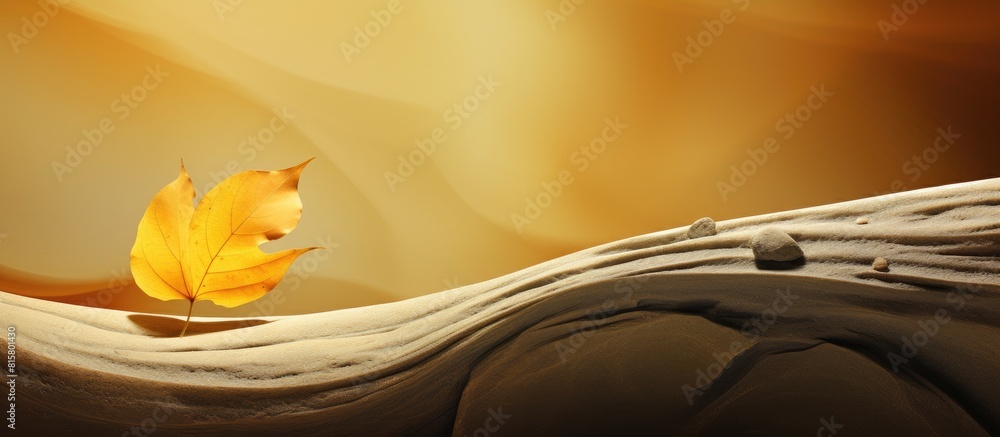 Poster with copy space image of a yellow brown abstract background this design depicts a curved paper and a