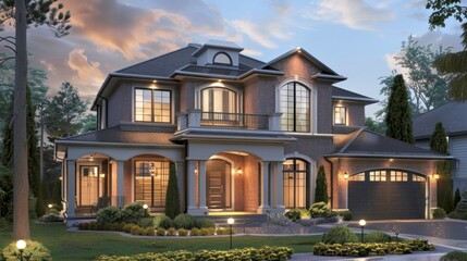 portrait 3d rendering home designs Luxury