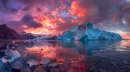 Fototapeta premium sunrise over the lake