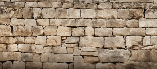 Fototapeta premium An image displaying the stone texture of an ancient building s wall surface with plenty of space for additional content
