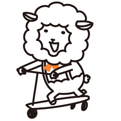 色加工ok ひつじ素材No.29 キックボード