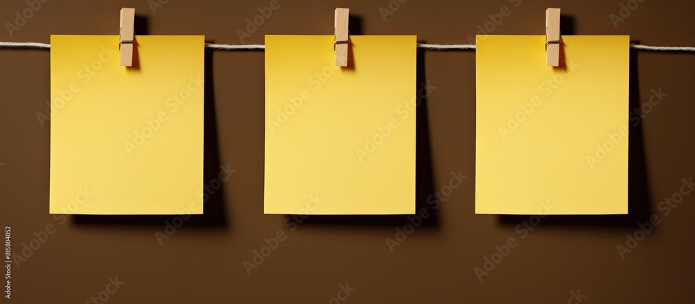 Poster there are four blank sticky notes specifically used as a copy space image