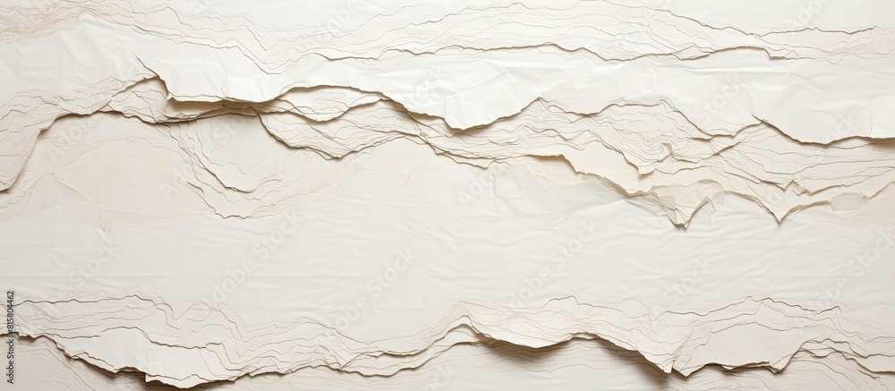 Poster copy space image of weathered paper with jagged edges on a pristine white backdrop