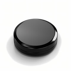 Ice Hockey puck icon, 3D render, white background, generative AI