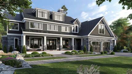 portrait 3d rendering home designs Luxury