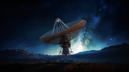 Radio telescope antenna radio receiver