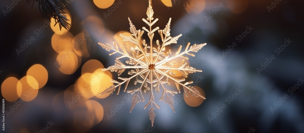 Aufkleber a snowflake shaped christmas ornament adorned the branches of the tree leaving enough space for the 