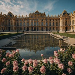 The beautiful Palace of Versailles in France.