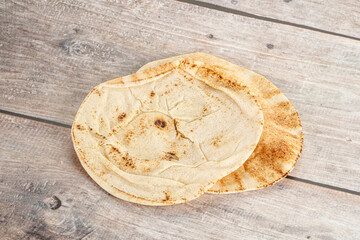 Traditional eastern round pita bread