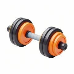Weight Lifter icon, 3D render, white background, generative AI